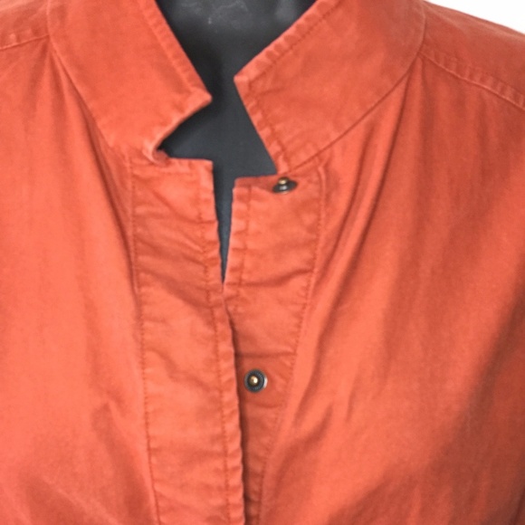 Eileen Fisher Rust Orange Snap Button Jacket M - Picture 2 of 4